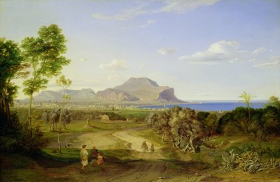 Uitzicht over Palermo, 1828 door Carl Rottmann